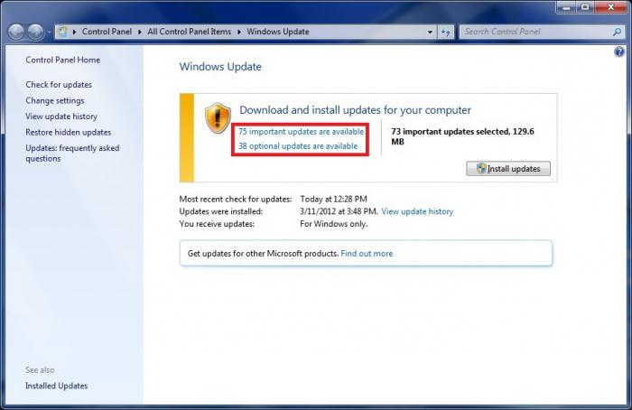 Windows 7 chyba aktualizácie 